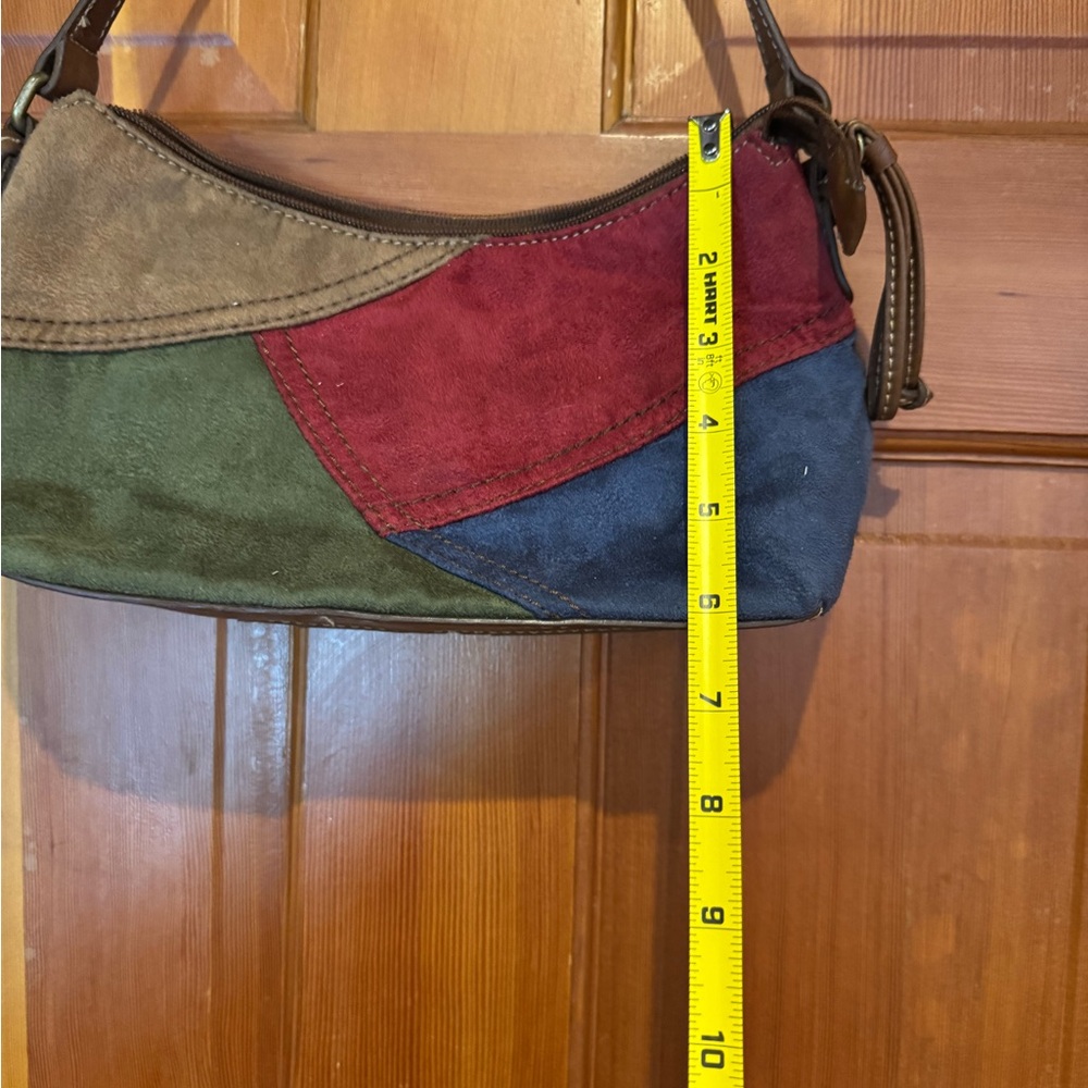 Multicolor Patchwork Shoulder Bag - image 7